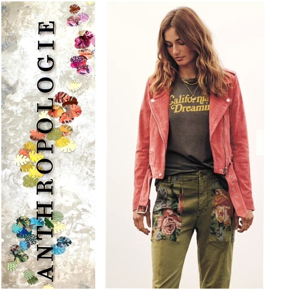 Anthropologie Olive Embroidered Pants Size 30P
